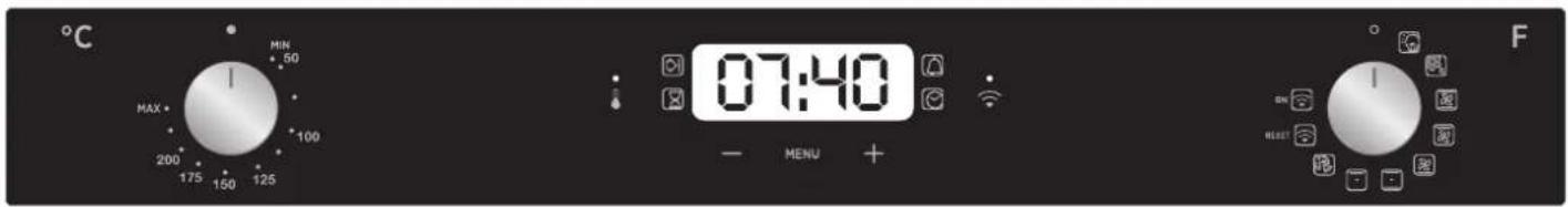 °C MAX MIN 50 100 200 175 150 125 07:40 - MENU + F
