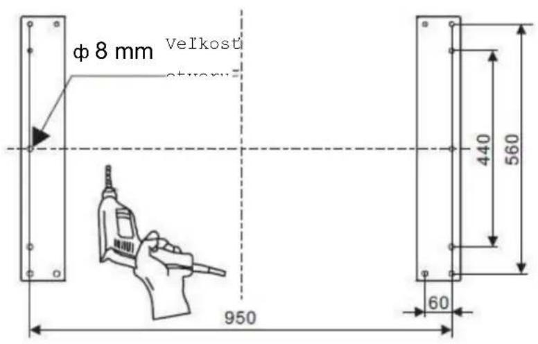 φ 8 mm VeIkost stvory 950 440 560 60