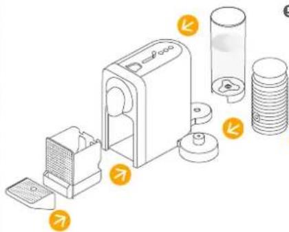 KRUPS Nespresso Prodigio&Milk XN411T - Ajuste o comprimento do cabo e - 2