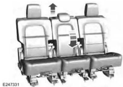 Lincoln Navigator (2020) - Folding the Second Row Center Seat (If Equipped) - 3