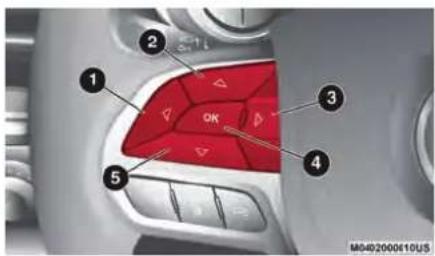 JEEP Cherokee (2020) - Lage und Bedienelemente Kombiinstrument-Display - 3