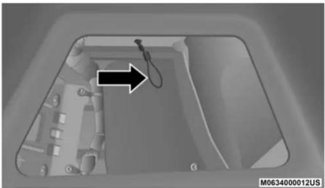 JEEP Grand Cherokee (2020) - Emergency Fuel Filler Door Release - 1