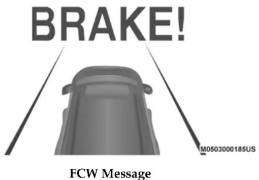 BRAKE! M0503000185US FCW Message