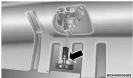 RAM 1500 Classic (2020) - RamBox Storage Bin Cover Emergency Release Lever — If Equipped - 1