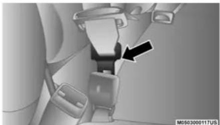 RAM 1500 Classic (2020) - First Row Center Seat Belt Operating Instructions (Regular Cab Only) - 1