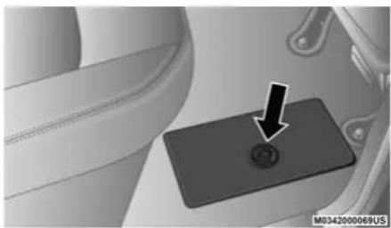 RAM 1500 Classic (2020) - Second Row In-Floor Storage Bin — If Equipped - 1