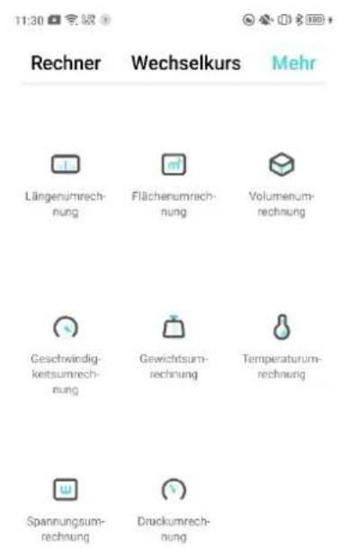 11:30 Rechner Wechselkurs Mehr Längenumrechnung Flächenumrechnung Volumenumrechnung Geschwindigkeitsumrechnung Gewichtsumrechnung Temperaturumrechnung Spannungsumrechnung Druckumrechnung