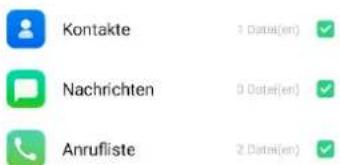 Kontakte Nachrichten Anrufliste