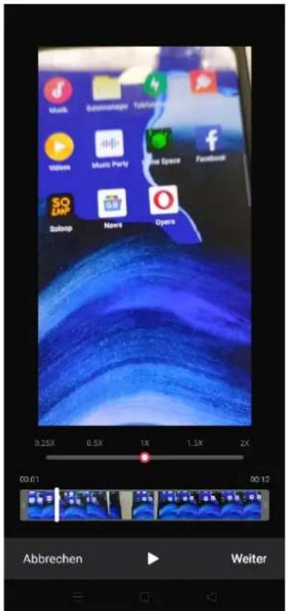 Music Gesmacher Telefonics Videos Music Party Video Space Facebook Solep News Opens 0.25X 0.5X 1X 1.5X 2X 00:01 00:12 Abbrechen Weiter