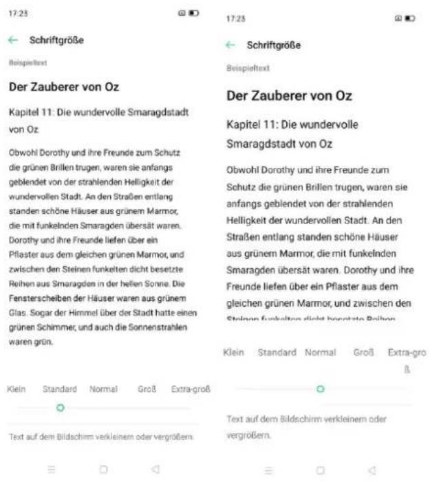 17.25 ← Schriftgröße Beispieltext Der Zauberer von Oz Kapitel 11: Die wundervolle Smaragdstadt von Oz Obwohl Dorothy und ihre Freunde zum Schutz die grünen Brillen trugen, waren sie anfangs geblendet von der strahlenden Helligkeit der wundervollen Stadt. An den Straßen entlang standen schöne Häuser aus grünem Marmor, die mit funkelnden Smaragden übersät waren. Dorothy und ihre Freunde liefen über ein Pflaster aus dem gleichen grünen Marmor, und zwischen den Steinen funkelten dicht besetzte Reihen aus Smaragden in der hellen Sonne. Die Fensterscheiben der Häuser waren aus grünem Glas. Sogar der Himmel über der Stadt hatte einen grünen Schimmer, und auch die Sonnenstrahlen waren grün. 17.23 ← Schriftgröße Beispieltext Der Zauberer von Oz Kapitel 11: Die wundervolle Smaragdstadt von Oz Obwohl Dorothy und ihre Freunde zum Schutz die grünen Brillen trugen, waren sie anfangs geblendet von der strahlenden Helligkeit der wundervollen Stadt. An den Straßen entlang standen schöne Häuser aus grünem Marmor, die mit funnelnden Smaragden übersät waren. Dorothy und ihre Freunde liefen über ein Pflaster aus dem gleichen grünen Marmor, und zwischen den Steinen funkelten dicht besetzte Reihen. Klein Standard Normal Groß Extra-groß Text auf dem Bildschirm verkleinem oder vergrößern. Klein Standard Normal Groß Extra-groß Text auf dem Bildschirm verkleinem oder vergrößern.