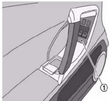 Diagram of a car seatbelt device with labeled parts (no text or symbols present)