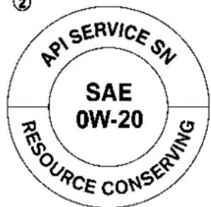 API SERVICE SN SAE 0W-20 RESOURCE CONSERVING