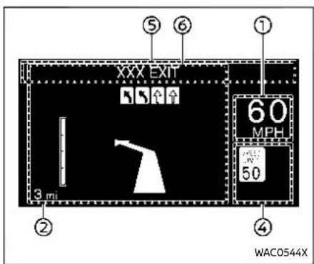 XXX EXIT 60 MPH 50 3 mi ① ② ③ ④ WAC0544X