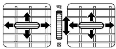 Diagram showing two identical mechanical or electrical component layouts with directional arrows and grid patterns (no text or symbols)