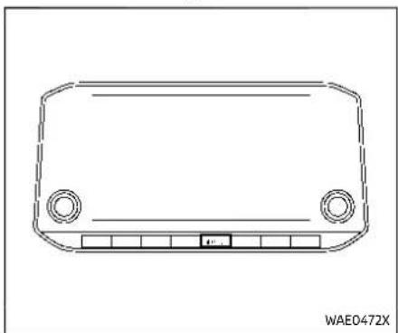 Front view line drawing of a vehicle front panel with no text or symbols