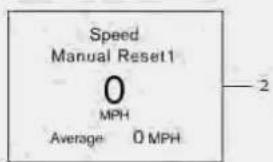 Speed Manual Reset1 0 MPH Average 0 MPH 2