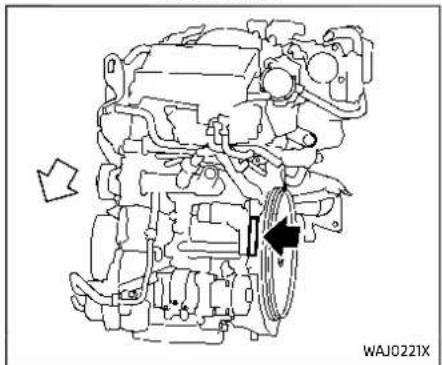 Technical line drawing of an internal combustion engine (no text or symbols)