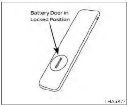 Battery Door in Locked Position LHA4877