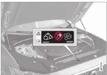 Security warning icon with hazard symbols and vehicle image, showing 'TOMATO' label