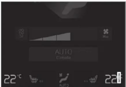 Off Max AUTO Climate 22 °C 01 AUTO 02 22 GHz
