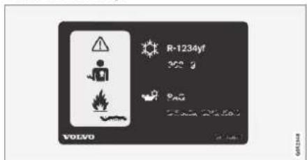 R-1234yf 300 g 9.5g 300 g VOLVO