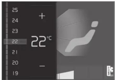 25 + 24 23 22 22°C - 21 20 19