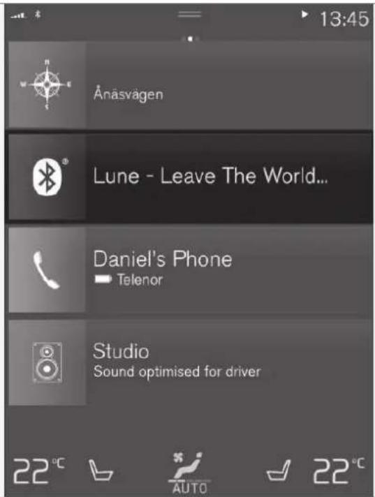 13:45 Änäsvägen Lune - Leave The World... Daniel's Phone Telenor Studio Sound optimised for driver 22°C AUTO 22°C