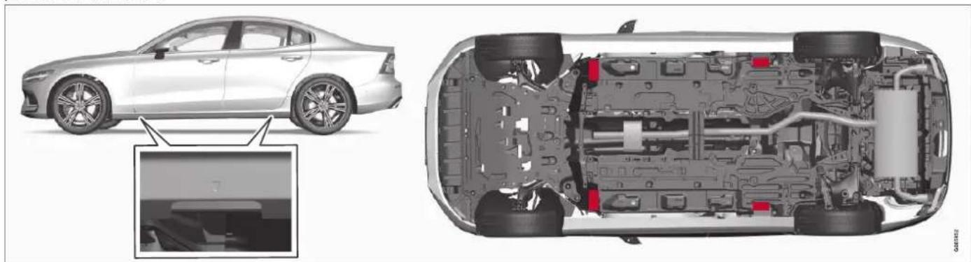 VOLVO S60 (2021) - Hoisting the vehicle - 1