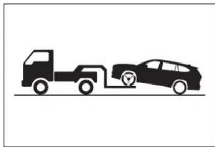 TOYOTA Highlander Hybrid (2021) - Towing with a wheel-lift type truck - 1