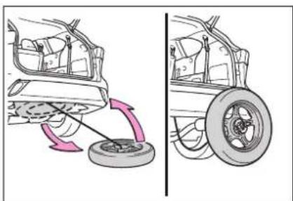 TOYOTA Highlander Hybrid (2021) - Taking out the spare tire - 7