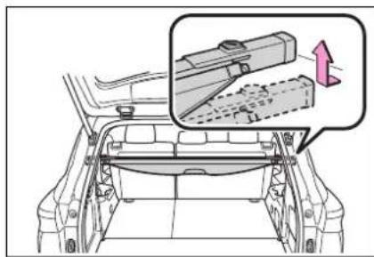 Technical diagram showing a mechanical assembly with an inset close-up of a component being inserted, labeled with an upward arrow.