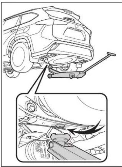 TOYOTA Highlander Hybrid (2021) - Location of the jack point - 2