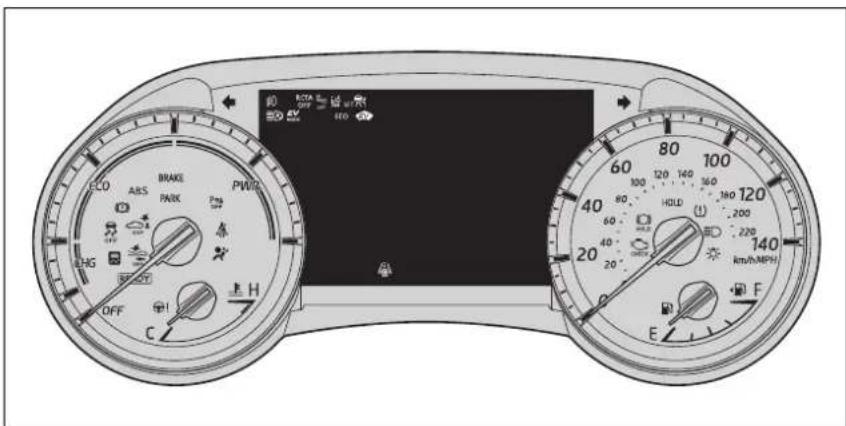 ECA LTA MPV LED ABS PWR2 BRAKE PARK 700 300 100 60 40 20 80 60 40 20 120 140 160 180 200 220 km/h/MPa OFF C H