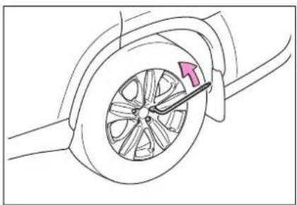 TOYOTA Highlander Hybrid (2021) - Replacing a flat tire - 2