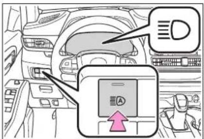Diagram showing car interior with labeled components and directional arrows, including a speech bubble with 'D' and a pink arrow pointing to component A.