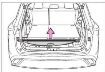 TOYOTA Highlander Hybrid (2021) - ■Removing the luggage cover unit (vehicles with side deck board) - 1