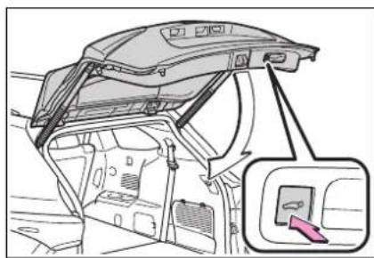 TOYOTA Highlander Hybrid (2021) - ■ Opening/closing the back door using the power back door switch on the back door - 1