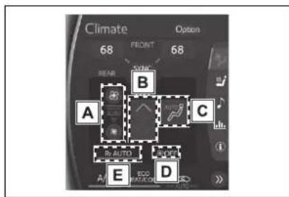 Climate Option 68 FRONT 68 REAR A B C AUTO E EDD R AUTO R D A EDD R AUTO R D