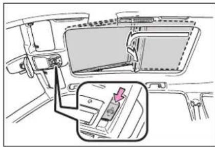 TOYOTA Highlander Hybrid (2021) - Operating the panoramic moon roof - 4