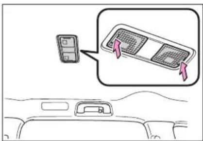 Diagram showing a car interior with a mobile phone icon and a close-up of a grid device, possibly indicating navigation or display.