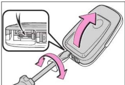 Diagram illustrating a mechanical device with an arrow indicating rotation or movement, showing a close-up of the component.