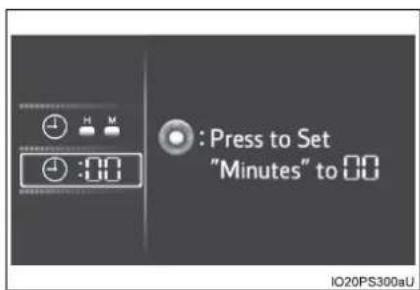 : Press to Set "Minutes" to 00 IO20PS300aU
