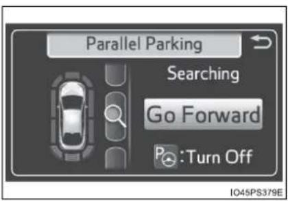 Parallel Parking Searching Go Forward P:Turn Off IO45PS379E