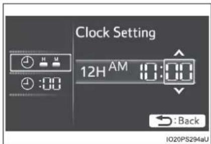 Clock Setting 12H AM 10:00 Back IO20PS294aU