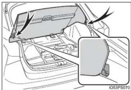 TOYOTA Prius (2021) - ■ Stowing the luggage cover (except vehicles with full-size spare tire) - 1