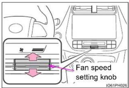 Fan speed setting knob IO61PH026