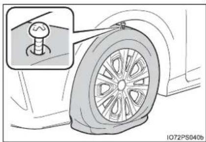 TOYOTA Prius (2021) - Before repairing the tire - 1