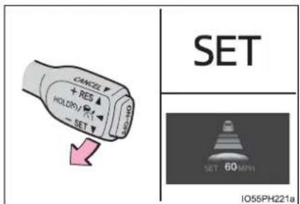 CANCEL + RES HOLDR/ SET SET SET 60 MPH IO55PH221a