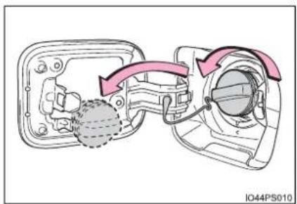 TOYOTA Prius (2021) - Opening the fuel tank cap - 2