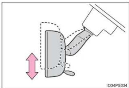 TOYOTA Prius (2021) - Adjusting the height of rear view mirror - 1